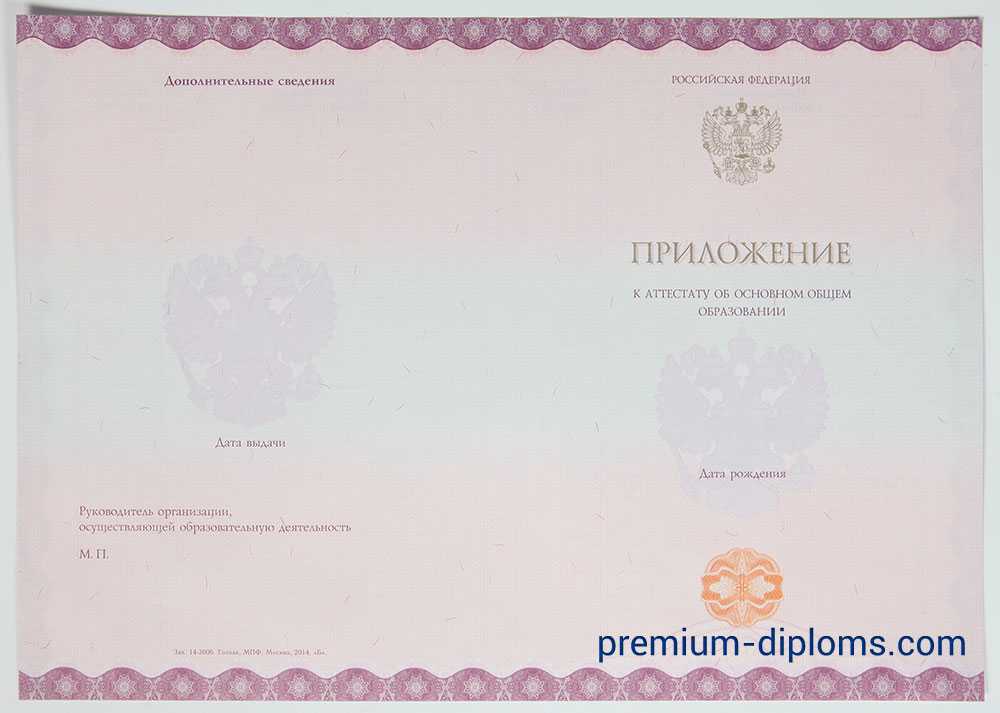 Аттестат 9 классов 2014-2026 год фото